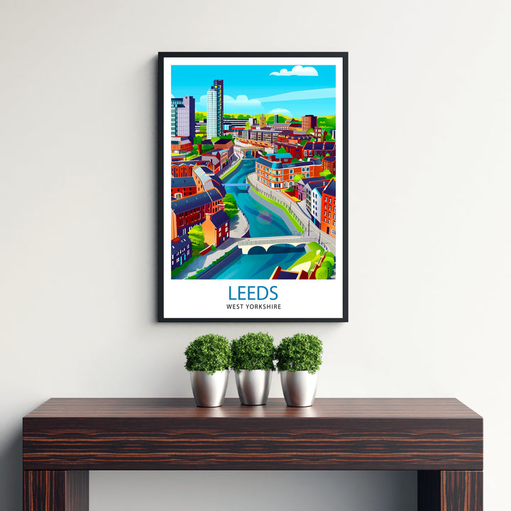 Leeds England Travel Poster
