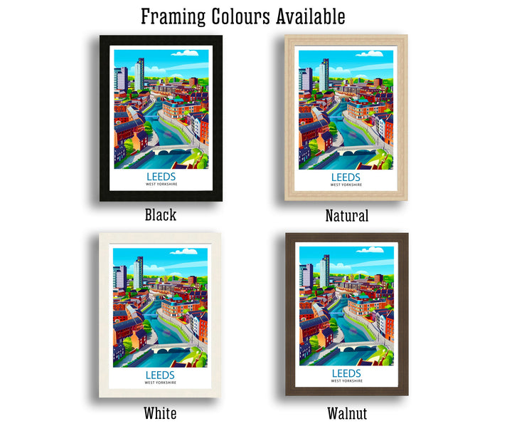 Leeds England Travel Poster