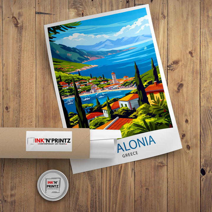 Kefalonia Greece Travel Poster