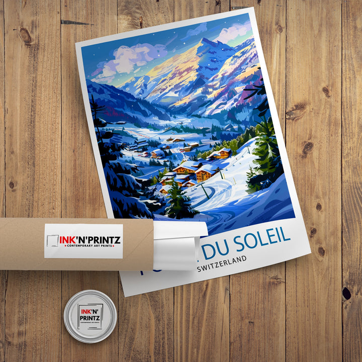 Portes du Soleil France Switzerland Travel Poster