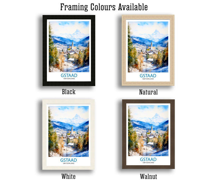 Gstaad Switzerland Travel Poster