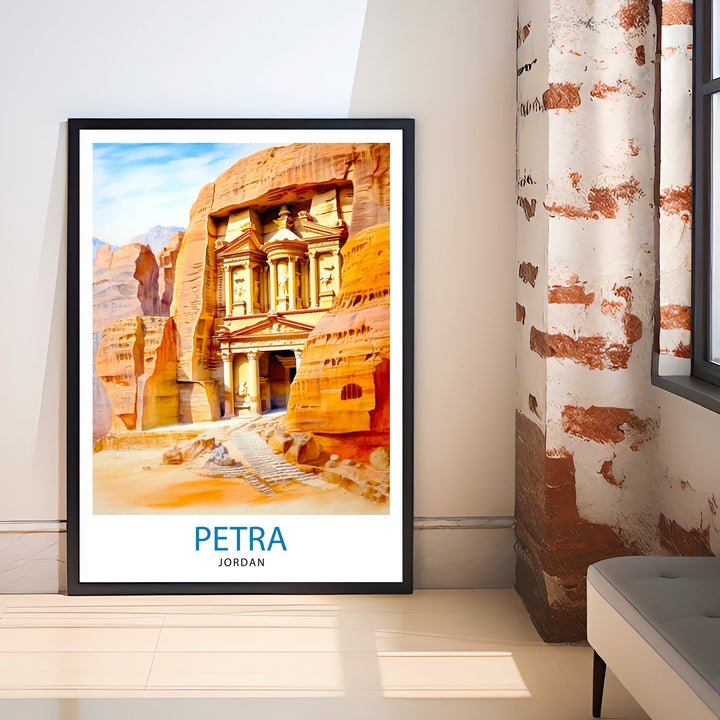 Petra Jordan Travel Poster