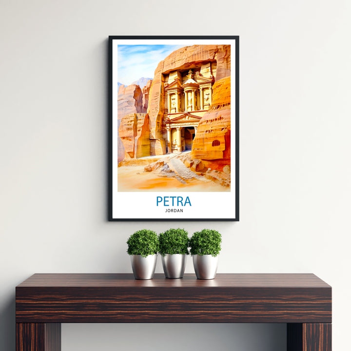 Petra Jordan Travel Poster