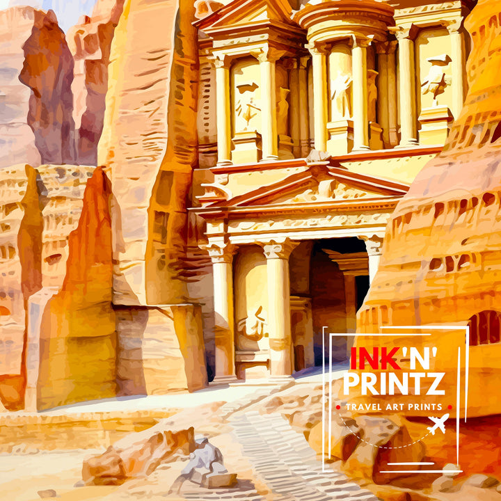Petra Jordan Travel Poster
