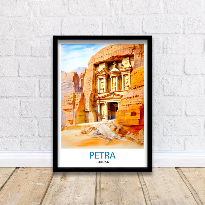 Petra Jordan Travel Poster