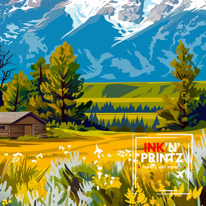 Grand Teton National Park Travel Poster