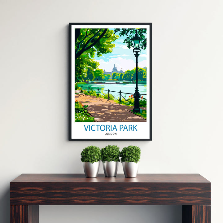 Victoria Park London Travel Poster