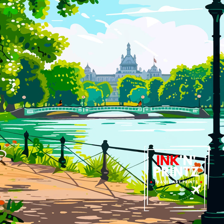 Victoria Park London Travel Poster