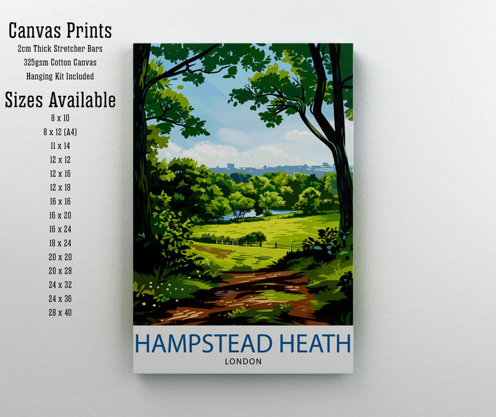 Hampstead Heath London Travel Poster