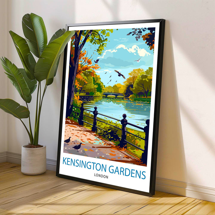 Kensington Gardens London Travel Poster