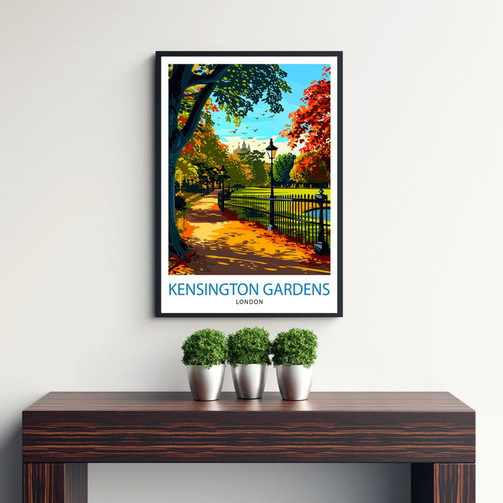 Kensington Gardens London Travel Poster