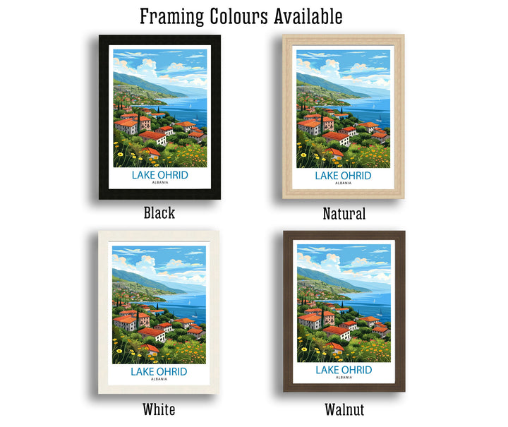 Lake Ohrid North Macedonia Travel Poster