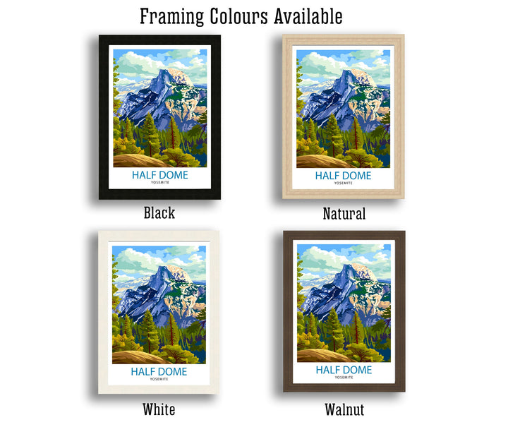 Half Dome Yosemite Travel Poster