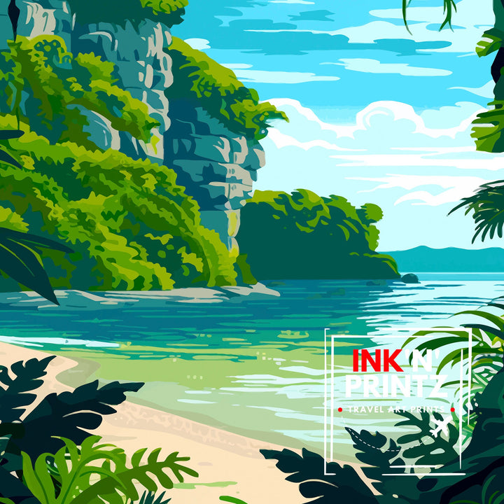 Waitomo Caves New Zealand Travel Poster