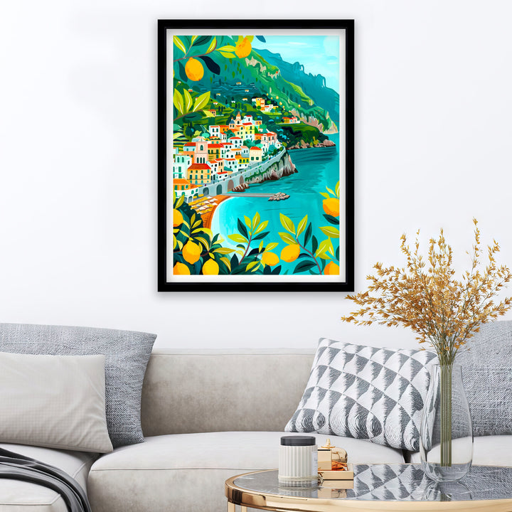 Amalfi Coast Italy Travel Poster