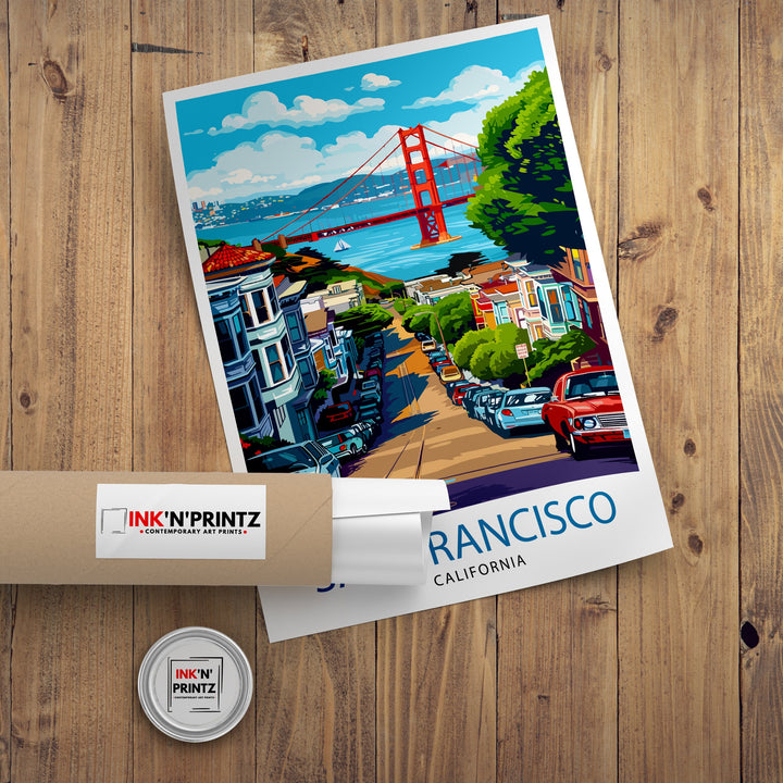 San Francisco California Travel Poster