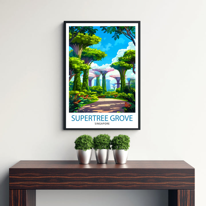 Supertree Grove Singapore Travel Poster