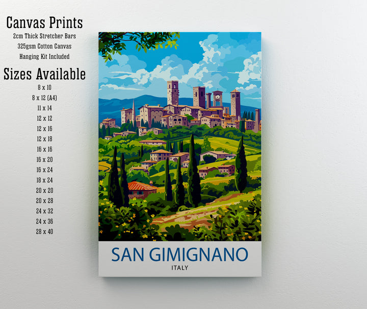 San Gimignano Italy Travel Print