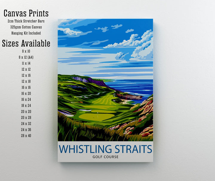 Whistling Straits Golf Course Wisconsin Travel Poster