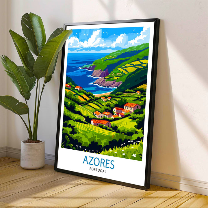 Azores Portugal Art Poster