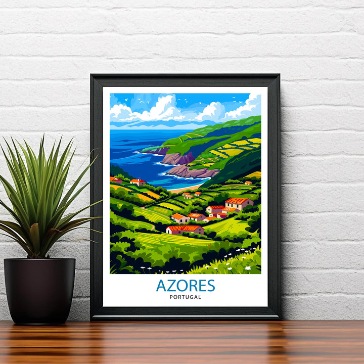 Azores Portugal Art Poster