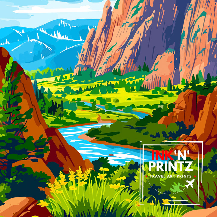 Colorado Springs Colorado Travel Poster