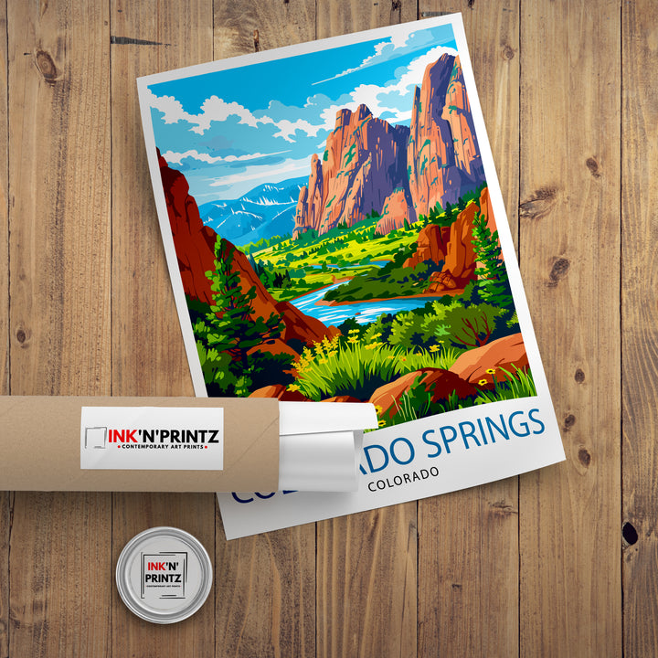 Colorado Springs Colorado Travel Poster