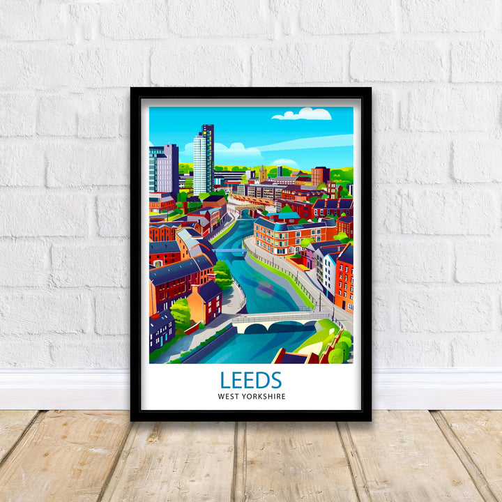 Leeds England Travel Poster
