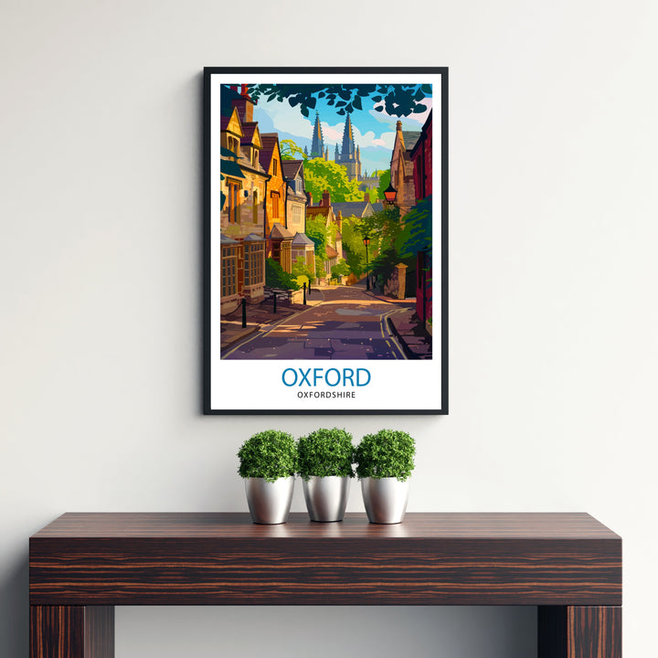 Oxford England Travel Poster