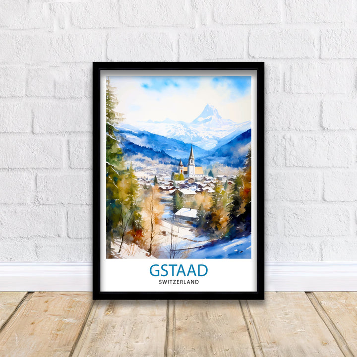 Gstaad Switzerland Travel Poster