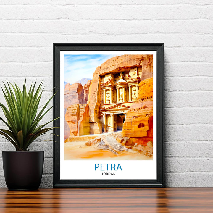 Petra Jordan Travel Poster