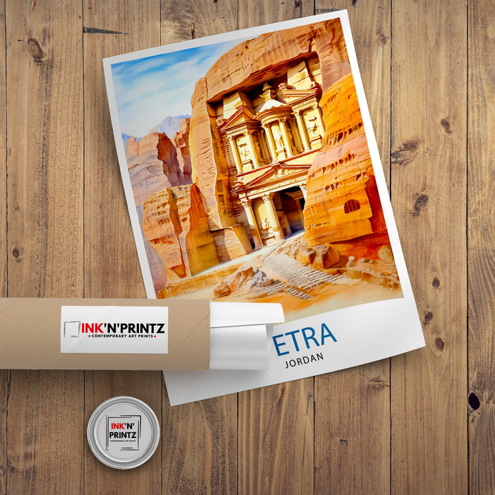 Petra Jordan Travel Poster