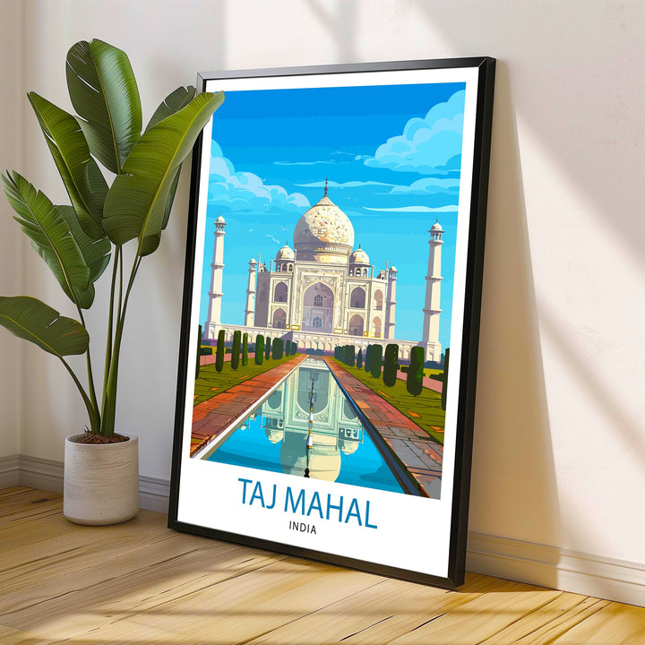 Taj Mahal India Travel Poster