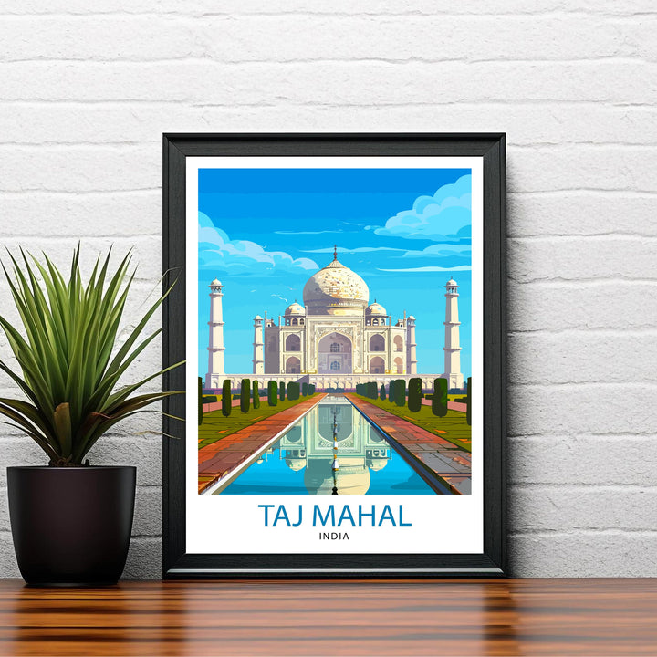 Taj Mahal India Travel Poster