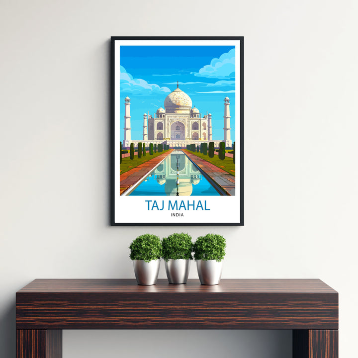 Taj Mahal India Travel Poster