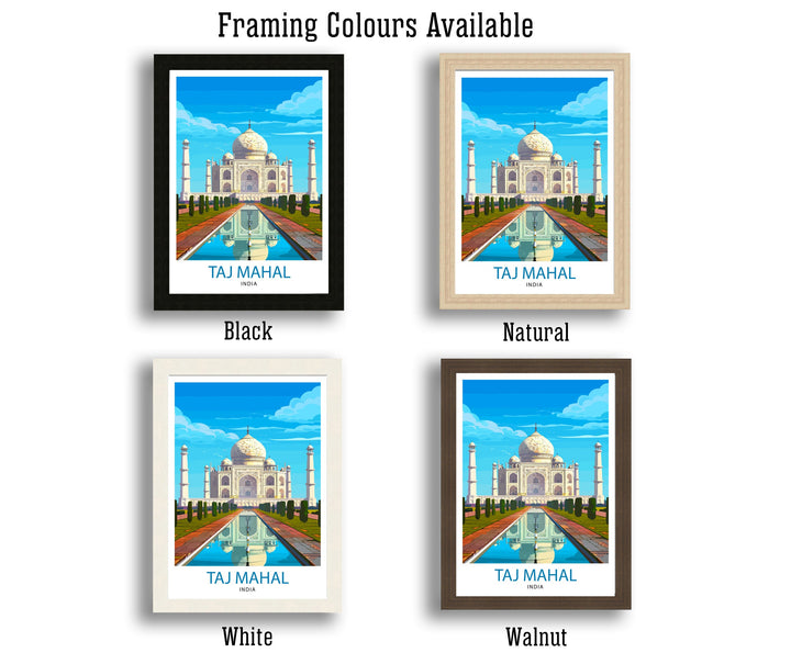 Taj Mahal India Travel Poster