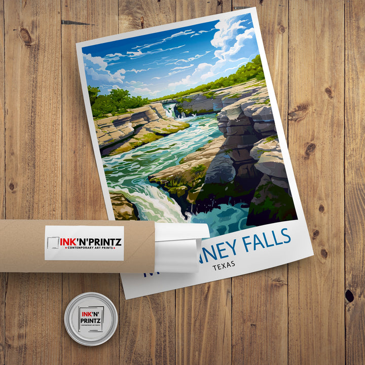 McKinney Falls Texas Travel Poster