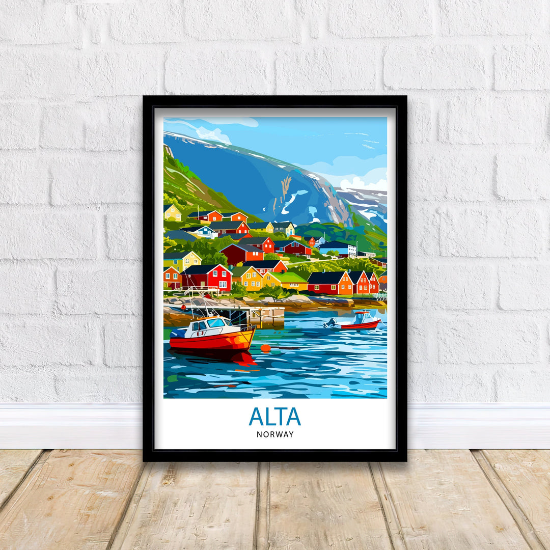 Alta Norway Travel Poster