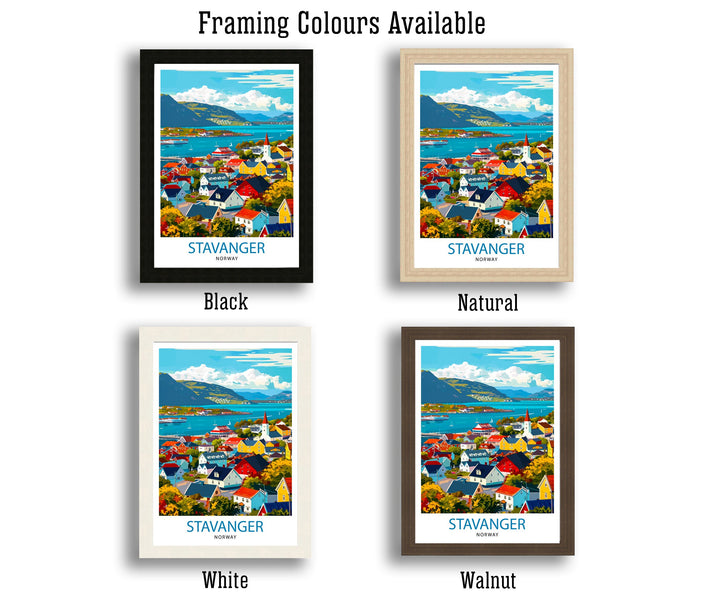 Stavanger Norway Travel Poster