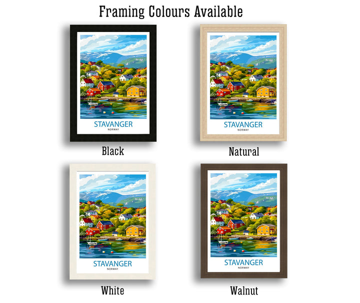 Stavanger Norway Travel Poster