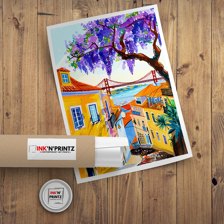 Lisbon Portugal Travel Poster