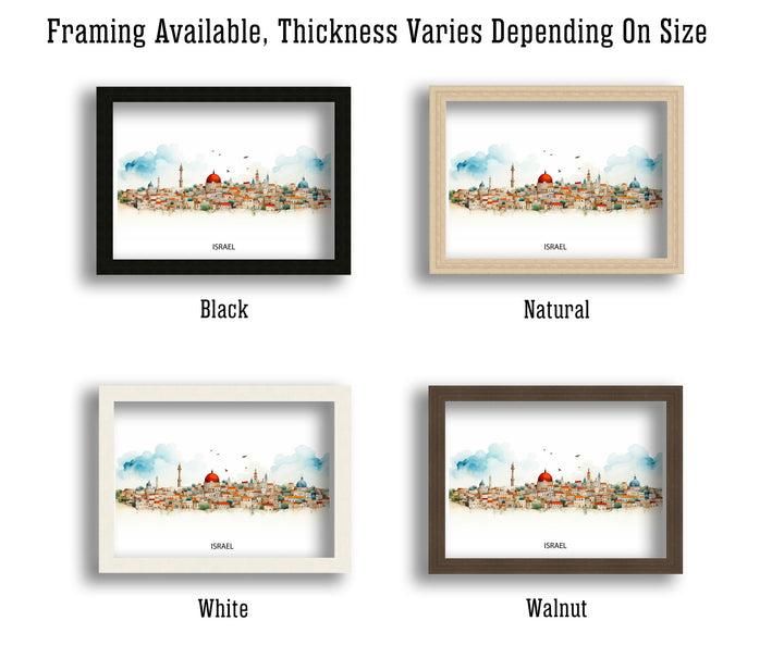 Israel Skyline Travel Poster