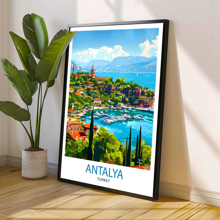 Antalya Turkey Travel Poster