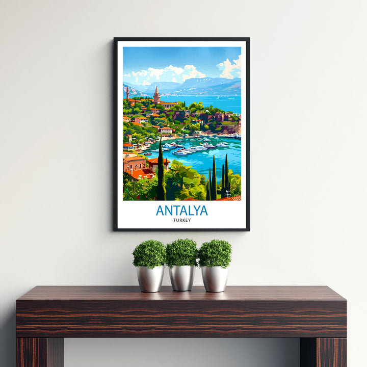 Antalya Turkey Travel Poster
