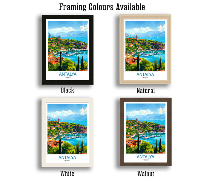 Antalya Turkey Travel Poster