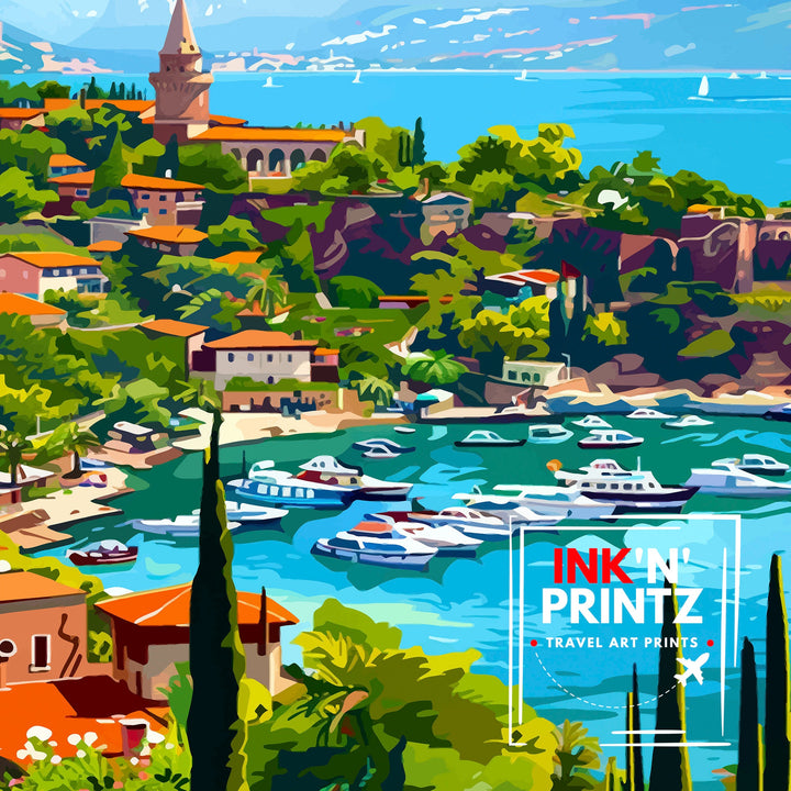 Antalya Turkey Travel Poster