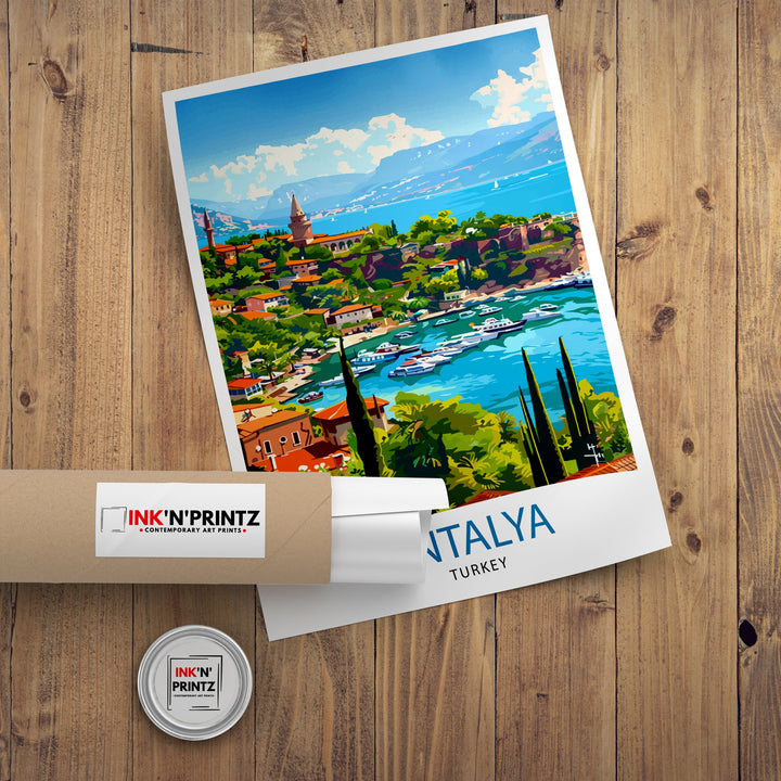 Antalya Turkey Travel Poster