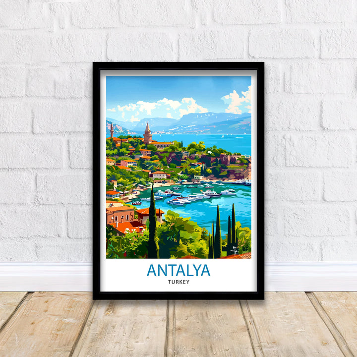 Antalya Turkey Travel Poster