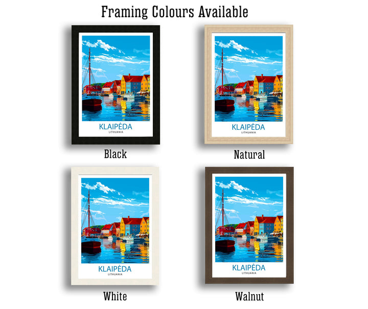 Klaipeda Lithuania Travel Poster