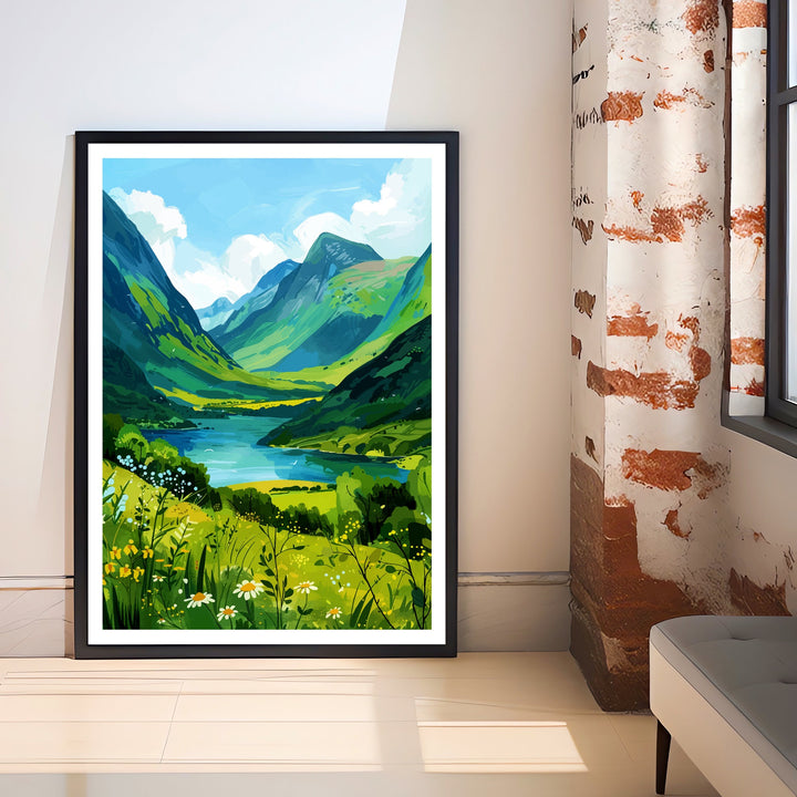 Glencoe Scotland Travel Poster